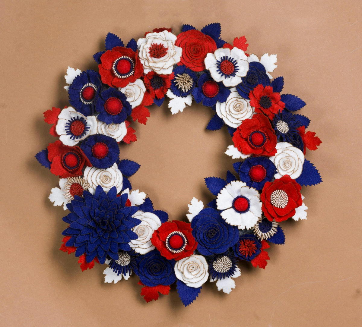 Red White and Blue Felt Wreath - image 1