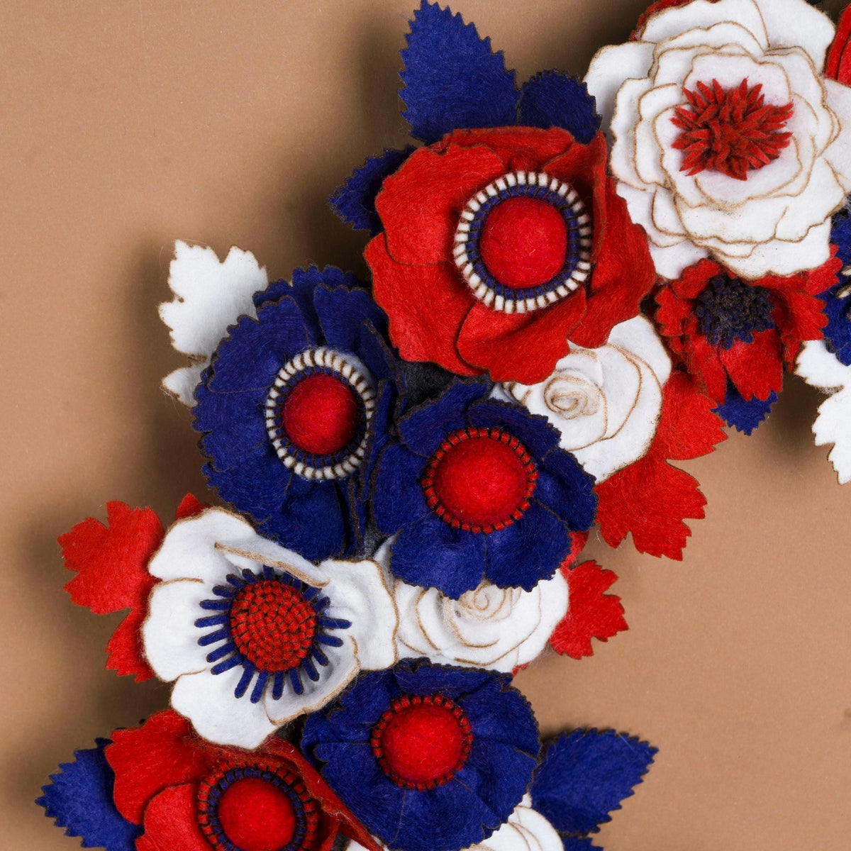 Red White and Blue Felt Wreath - image 3