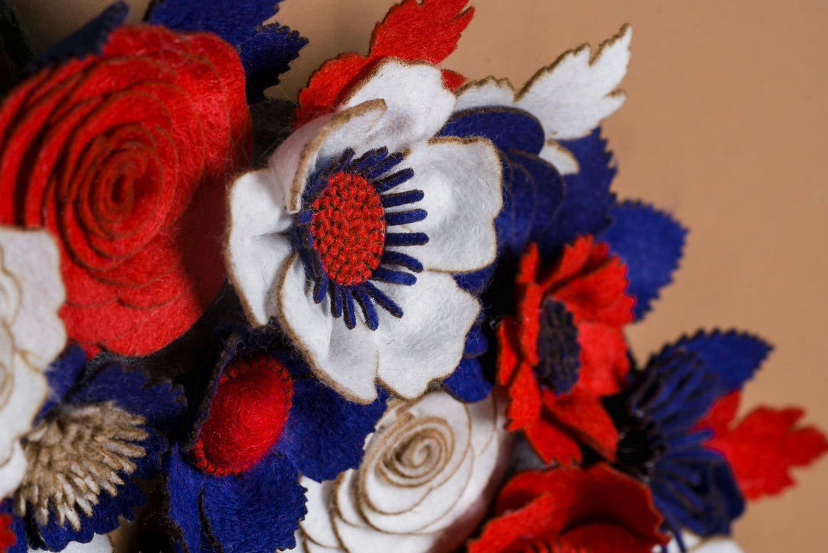 Red White and Blue Felt Wreath - image 7