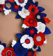 Red White and Blue Felt Wreath - image 9