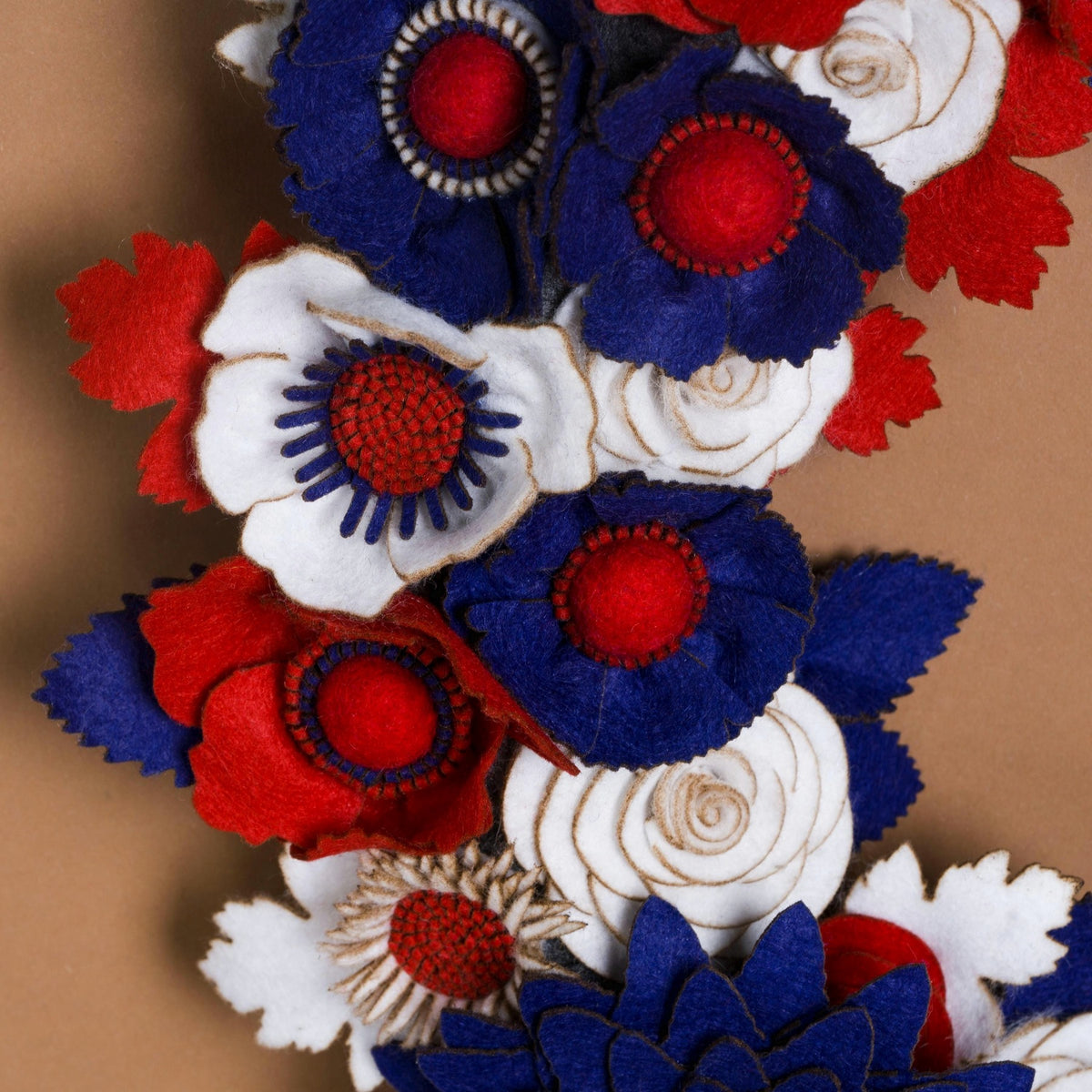 Red White and Blue Felt Wreath - image 10