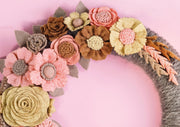 Rustic Felt Floral Wreath - image 9