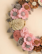 Rustic Felt Floral Wreath - image 10