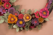 Rustic Felt Floral Wreath - Style 2 - image 3