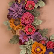 Rustic Felt Floral Wreath - Style 2 - image 4