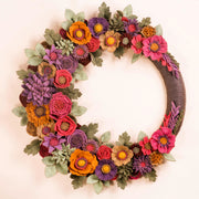 Rustic Felt Floral Wreath - Style 2 - image 9