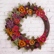 Rustic Felt Floral Wreath - Style 2 - image 10