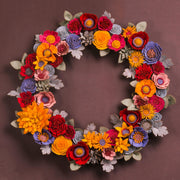 Rustic Felt Floral Wreath - Style 3 - image 2