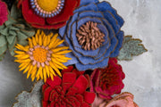 Rustic Felt Floral Wreath - Style 3 - image 8