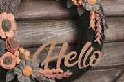 Rustic Felt Floral Wreath - Style 4 - image 3