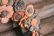 Rustic Felt Floral Wreath - Style 4 - image 5