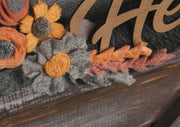 Rustic Felt Floral Wreath - Style 4 - image 6