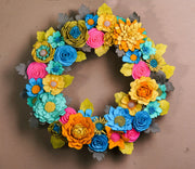 Rustic Felt Floral Wreath - Style 5 - image 2