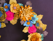 Rustic Felt Floral Wreath - Style 5 - image 3