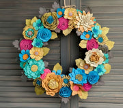 Rustic Felt Floral Wreath - Style 5 - image 5