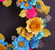 Rustic Felt Floral Wreath - Style 5 - image 6