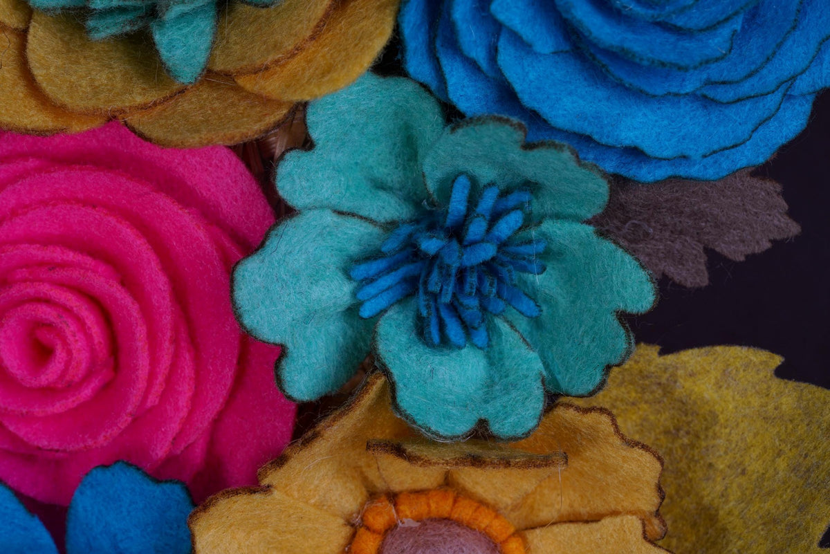 Rustic Felt Floral Wreath - Style 5 - image 8