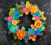 Rustic Felt Floral Wreath - Style 5 - image 9