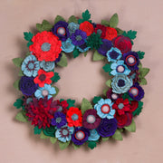 Rustic Felt Floral Wreath - Style 6 - image 1