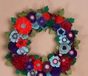 Rustic Felt Floral Wreath - Style 6 - image 2