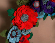 Rustic Felt Floral Wreath - Style 6 - image 6