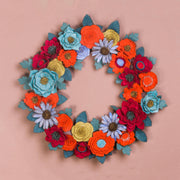 Rustic Felt Floral Wreath - Style 7 - image 1