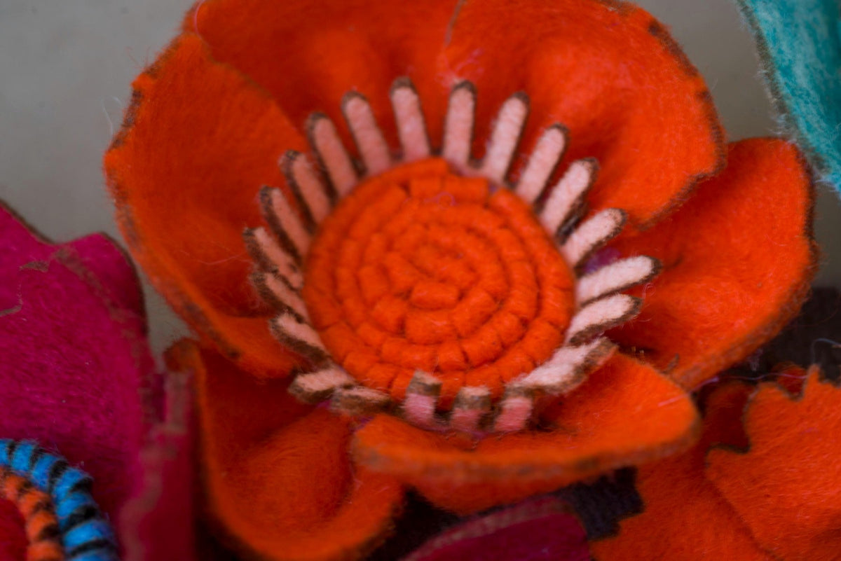 Rustic Felt Floral Wreath - Style 7 - image 6