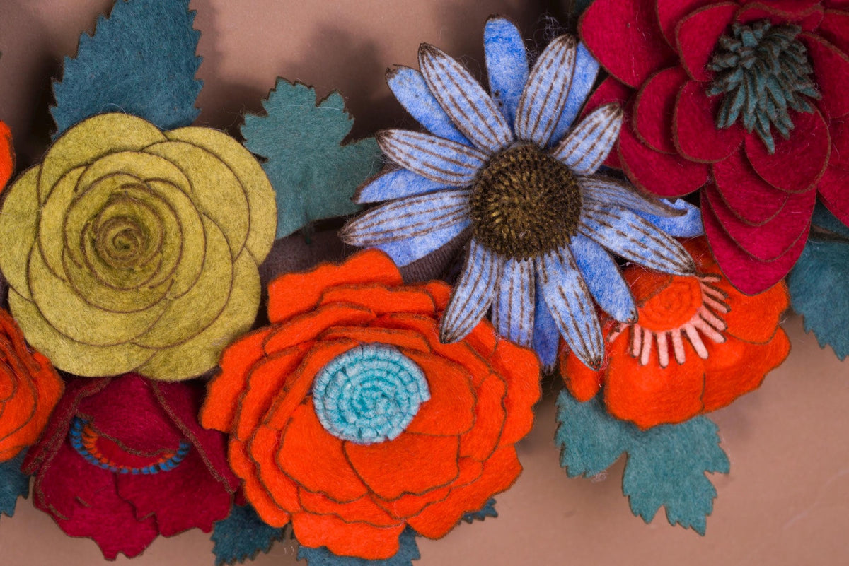 Rustic Felt Floral Wreath - Style 7 - image 10