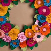 Rustic Felt Floral Wreath - Style 8 - image 4
