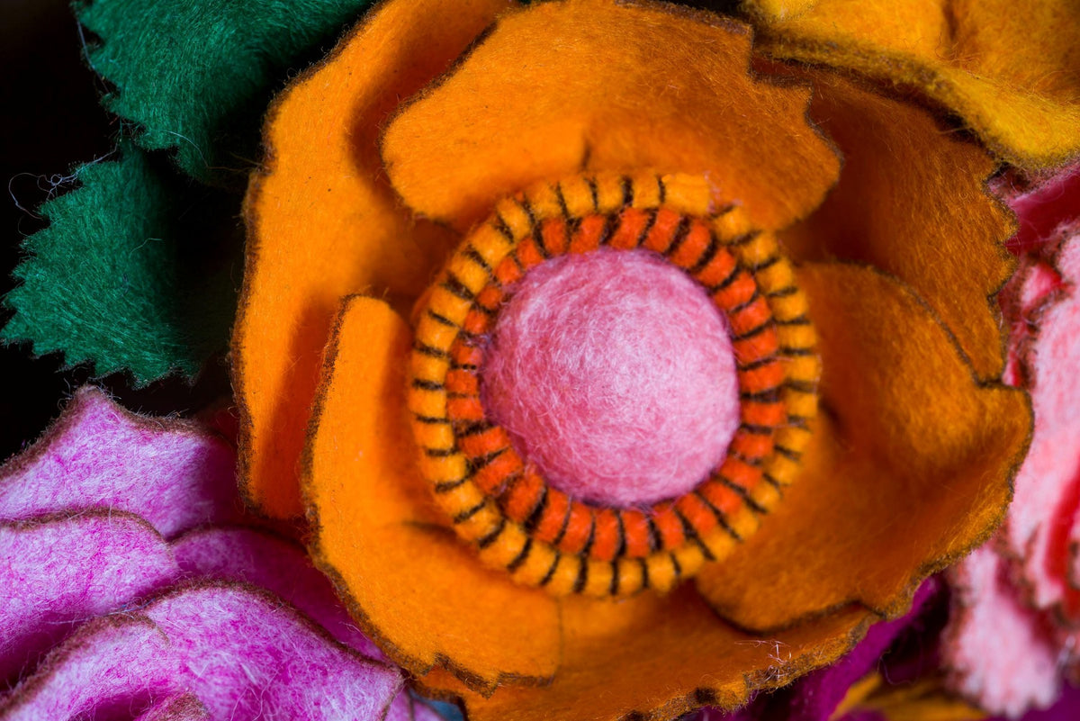 Rustic Felt Floral Wreath - Style 8 - image 7