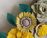 Turquoise and Gold Felt Wreath - image 10