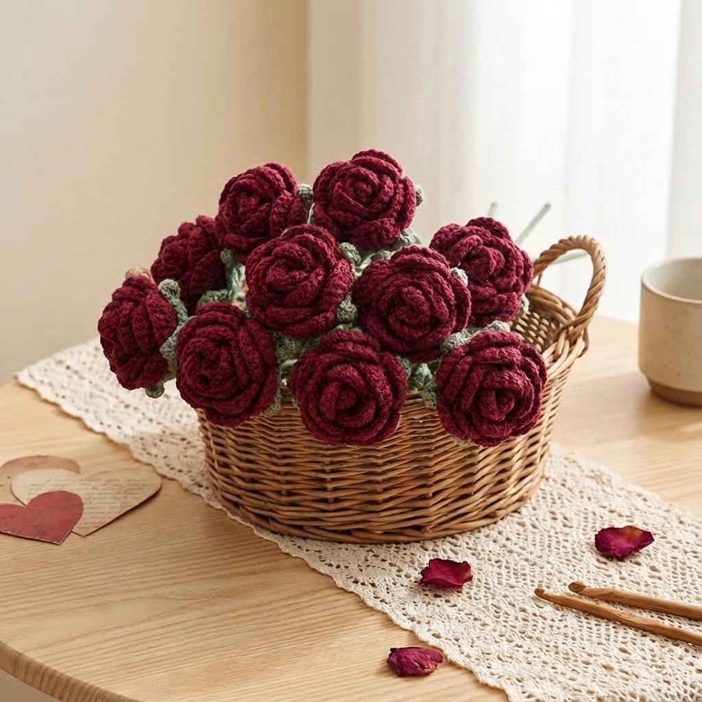 Valentine Crochet Rose - image 2