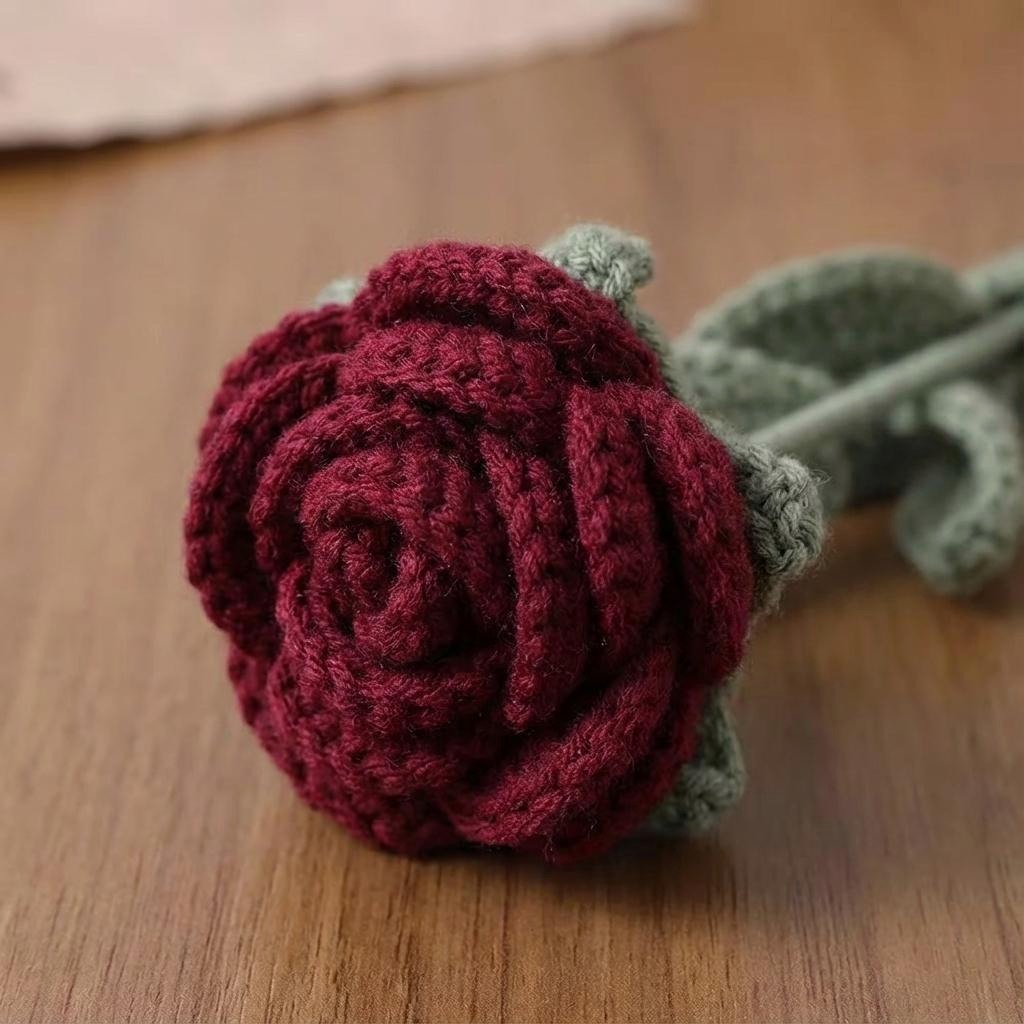 Valentine Crochet Rose - image 3