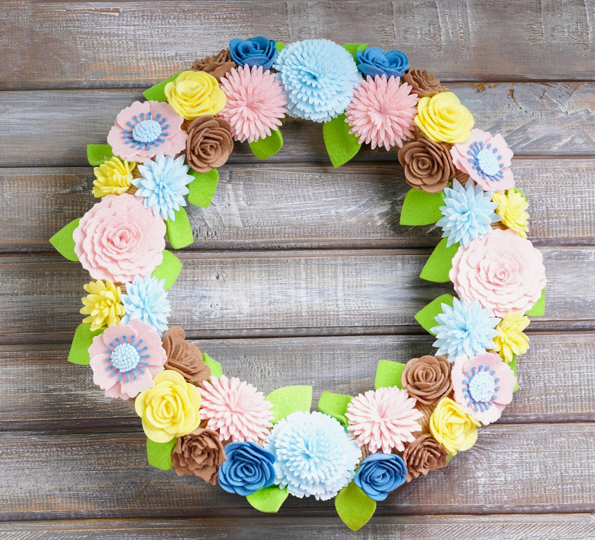 Welcome Felt Floral Wreath - image 2