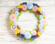 Welcome Felt Floral Wreath - image 3