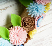 Welcome Felt Floral Wreath - image 7