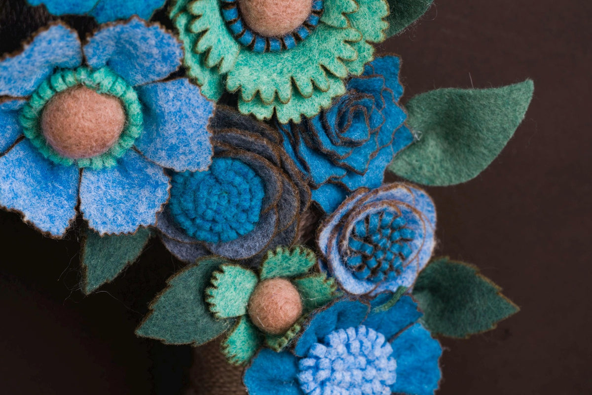 Welcome Felt Floral Wreath - Style 2 - image 3