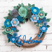 Welcome Felt Floral Wreath - Style 2 - image 6