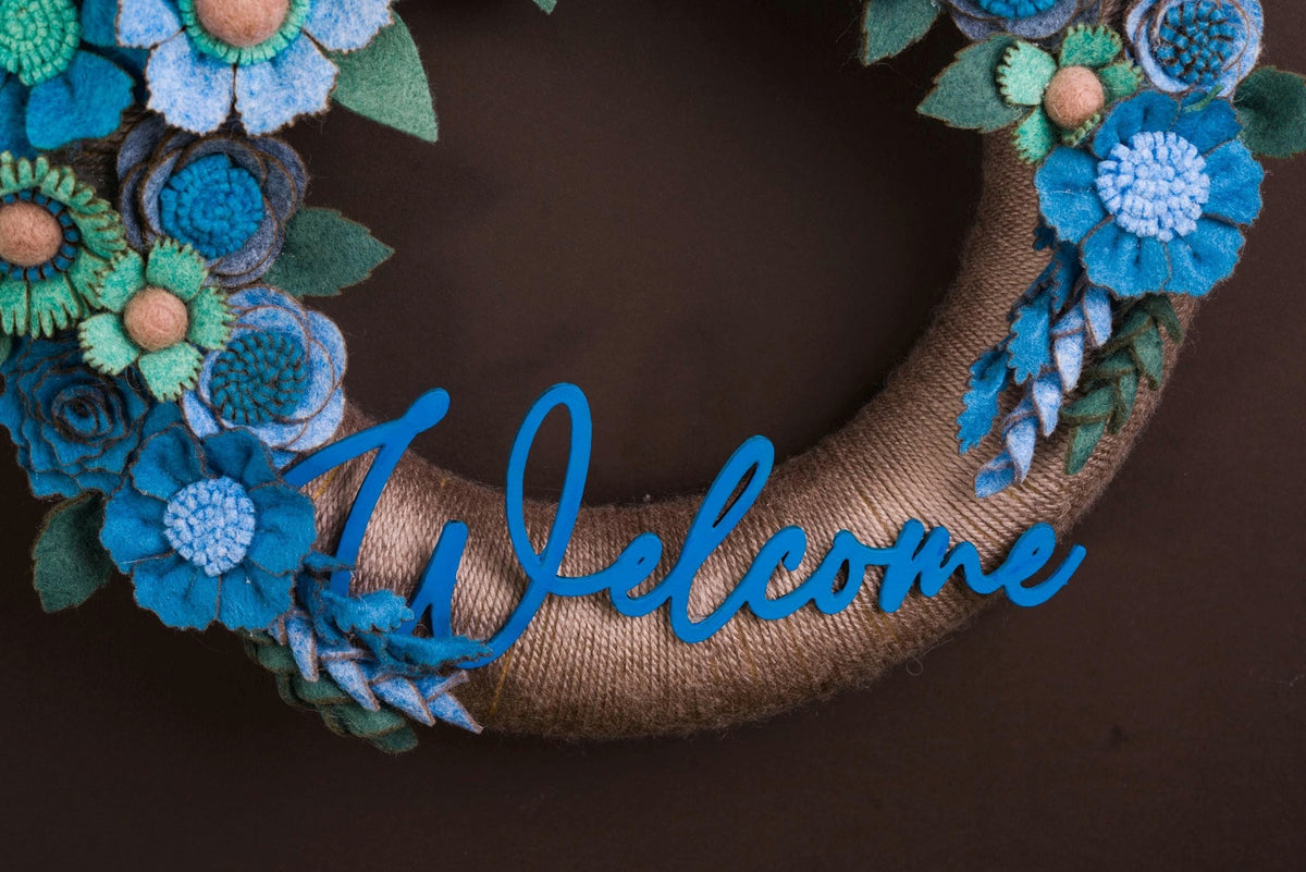 Welcome Felt Floral Wreath - Style 2 - image 7