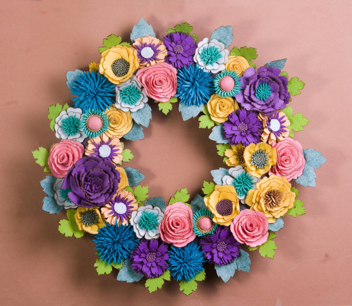 Wildflower Felt Wreath - image 1