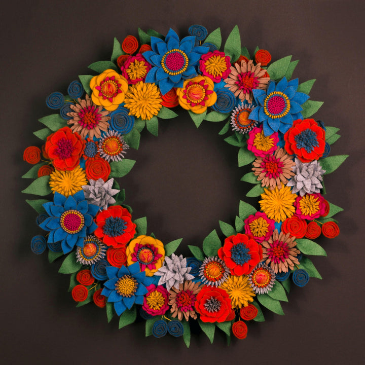 Wildflower Felt Wreath - Style 4 - image 1