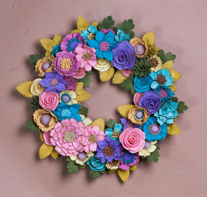 Wildflower Felt Wreath - Style 5 - image 1