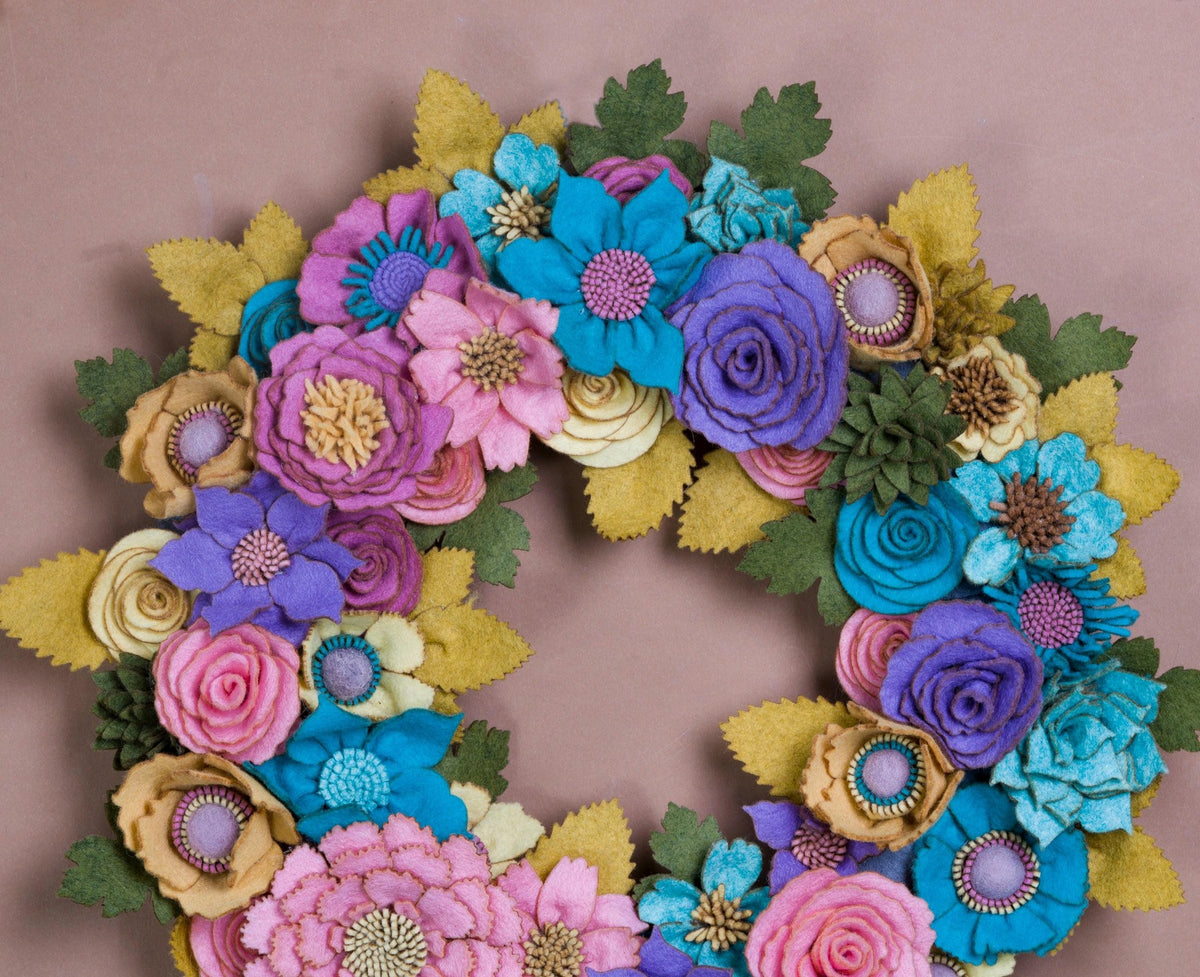 Wildflower Felt Wreath - Style 5 - image 3