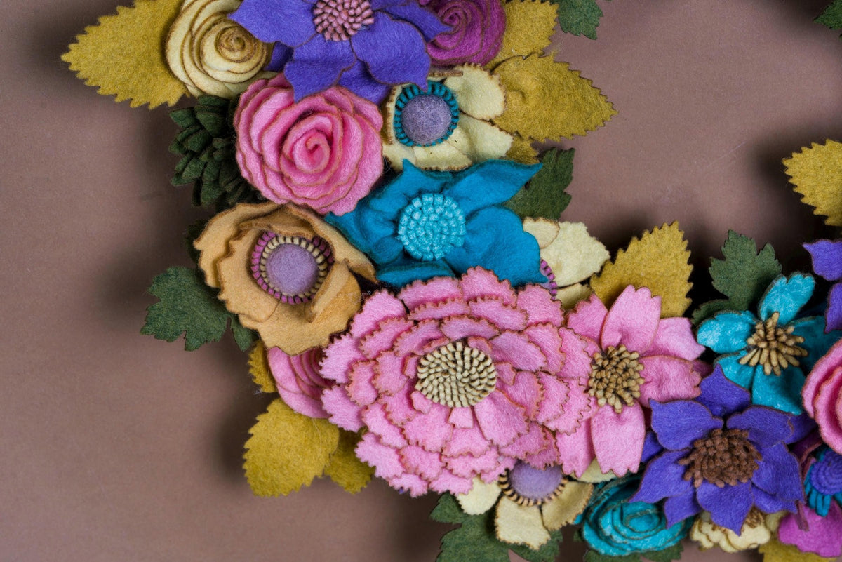 Wildflower Felt Wreath - Style 5 - image 4